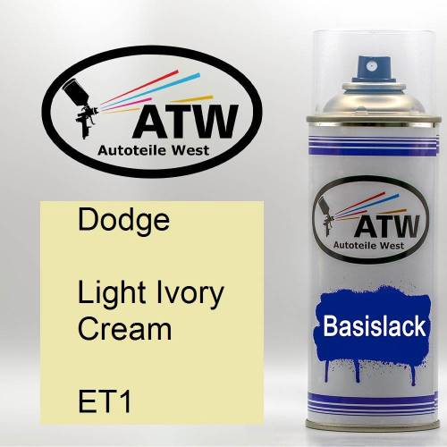 Dodge, Light Ivory Cream, ET1: 400ml Sprühdose, von ATW Autoteile West.